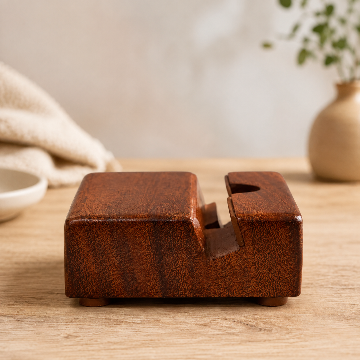 Wooden Phone Stand - For a Tidy, Focused Desk