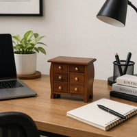Wooden Mini Drawer Chest - Elegant Desktop Storage