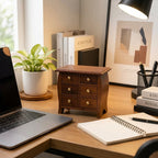 Wooden Mini Drawer Chest - Elegant Desktop Storage